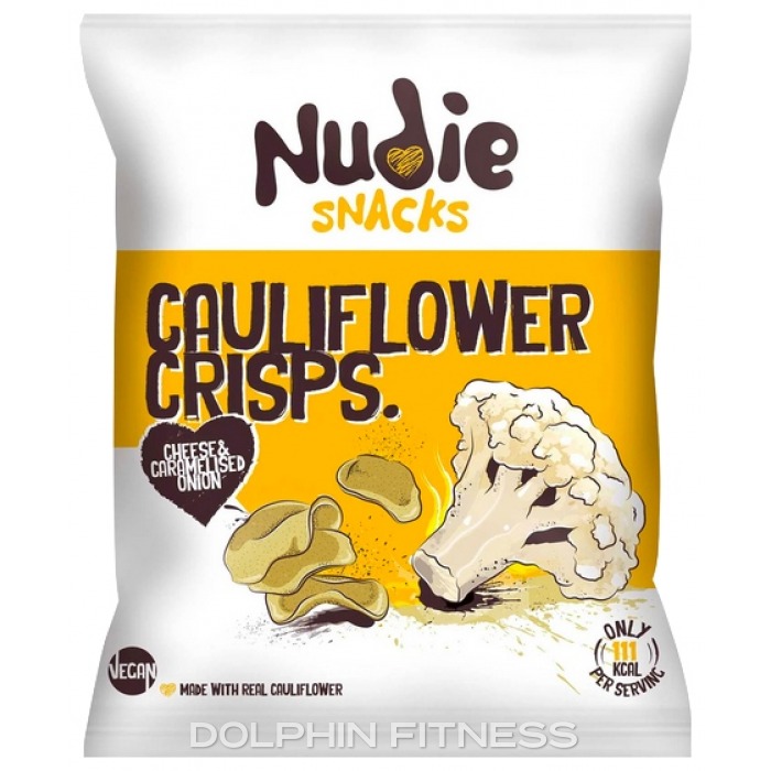 Nudie Snacks Cauliflower Crisps Cheese & Caramelised Onion 1 x 22g