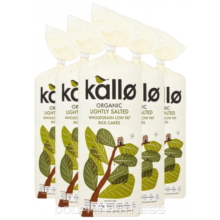 Kallo Organic Lightly Salted Wholegrain Low Fat Rice Cakes 12 X 130g