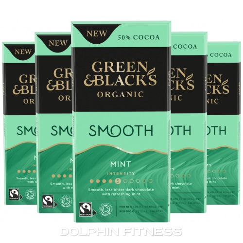 Green & Black's Organic Smooth 50% Cocoa Dark Mint Chocolate Bar 15 X 90g