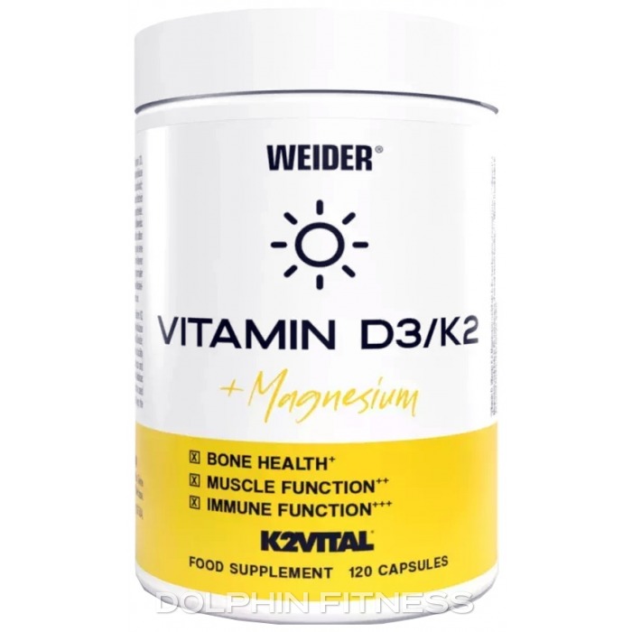 Weider Vitamin D3/K2 + Magnesium 120 Capsules