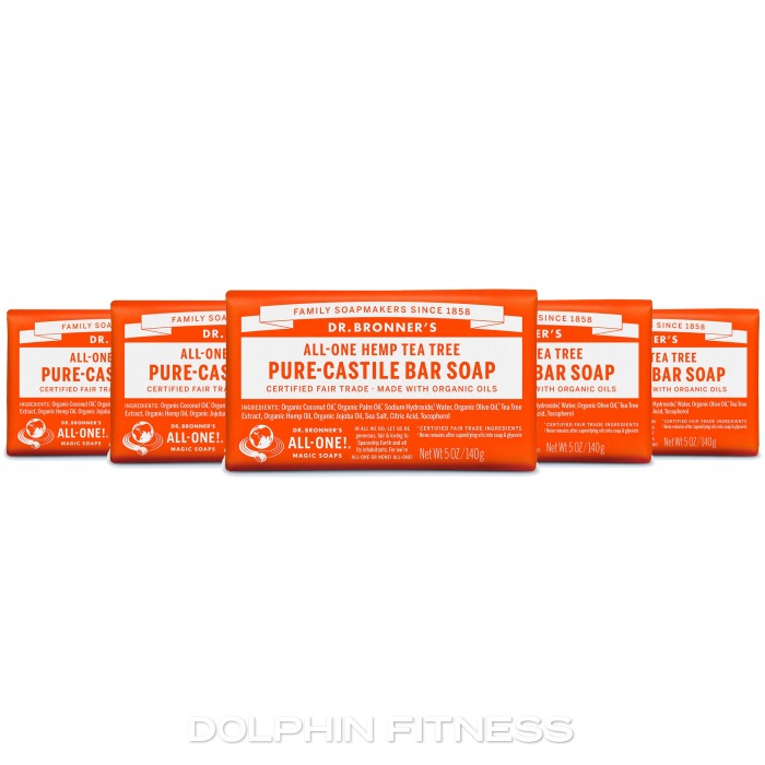 Dr. Bronner's AllOne Hemp Tea Tree PureCastile Bar Soap 12 x 140g