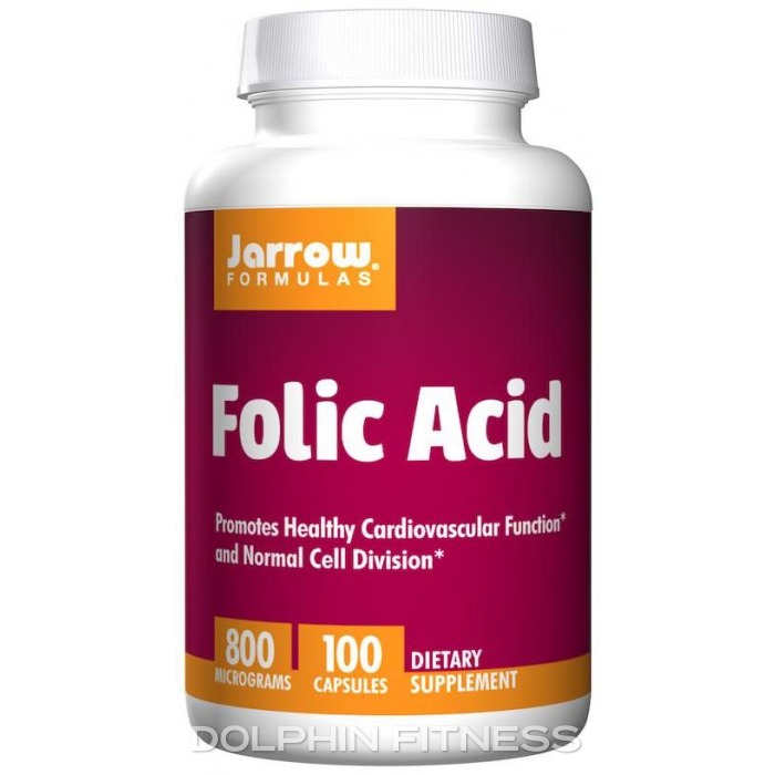 Jarrow Formulas Folic Acid 800 mcg (100 Capsules)