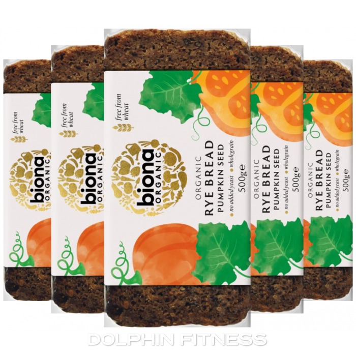 Biona Organic Rye Bread with Pumpkin Seed 6 x 500g