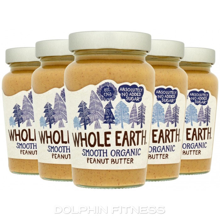 Whole Earth Smooth Organic Peanut Butter 6 x 340g