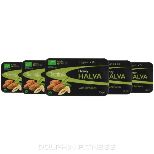 Sunita Organic Honey Halva with Almonds 12 x 75g