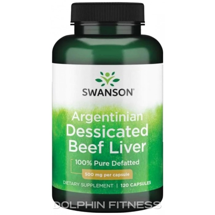 Swanson 100% Pure Defatted Argentinian Desiccated Beef Liver 120 Capsules