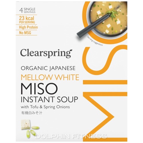Clearspring Japanese Mellow White Miso Instant Soup With Tofu & Green Onions 1 x 40g