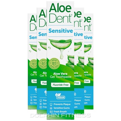 Aloe Dent Sensitive Aloe Vera Fluoride Free Toothpaste 6 x 100 ml