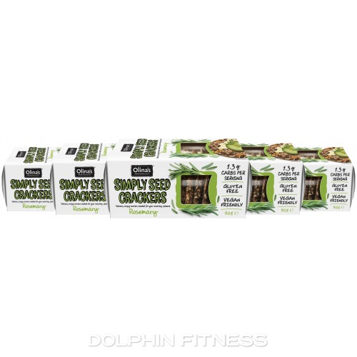 Olina's Bakehouse Simply Seeds Crackers (12 x 80g) Rosemary