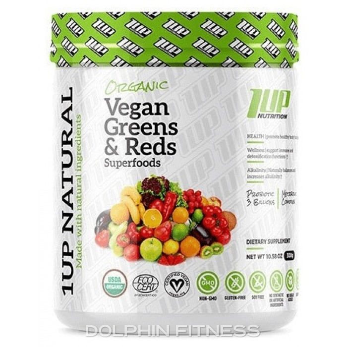 Se tilbage tidligste triathlon 1UP Nutrition Organic Vegan Greens & Reds Superfoods 300g