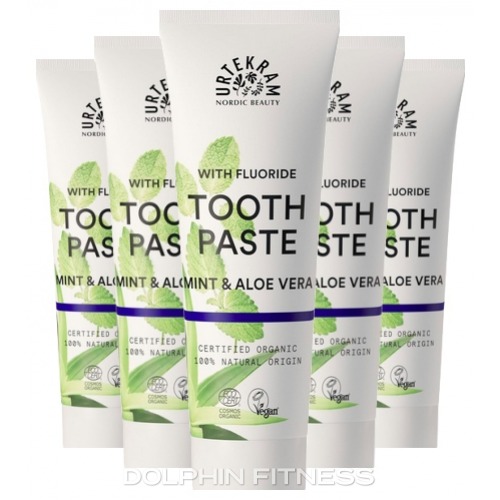 Urtekram Mint Toothpaste with Fluoride 6 x 75 ml