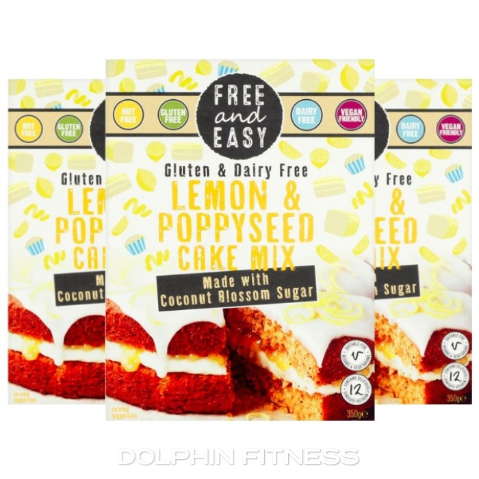 Free & Easy Lemon & Poppy Seed Cake Mix 4 x 350g