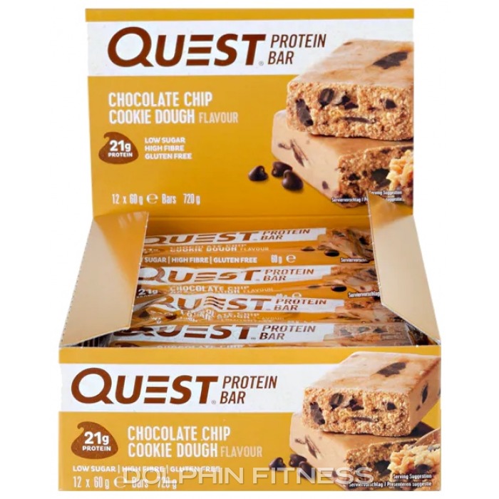 Quest Chocolate Chip Cookie Dough Bar 12 Bars