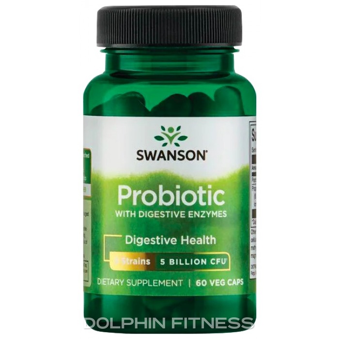 Swanson Probiotic with Digestive Enzymes 60 Veg Capsules
