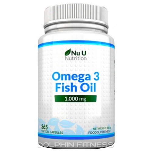 Nu U Nutrition Omega 3 Fish Oil 1000mg 365 Softgel Capsules