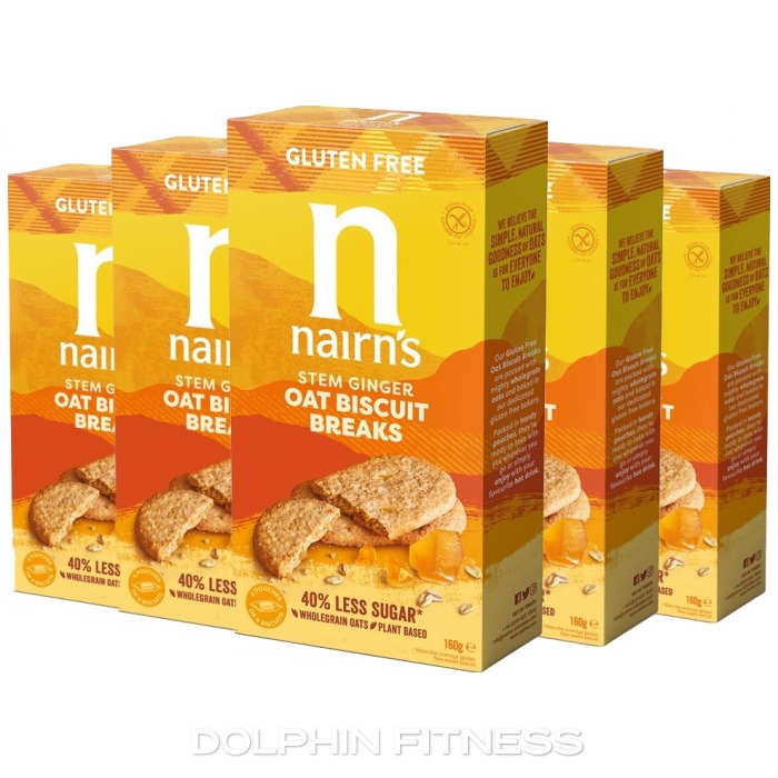 Nairns Gluten Free Stem Ginger Biscuit Breaks 12 X 160g nairns-gluten-free-stem-ginger-biscuit-breaks-12-x-160g