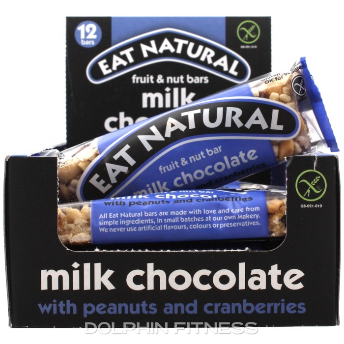 Eat Natural Milk Chocolate with Peanuts and Cranberries Bar 12 Bars