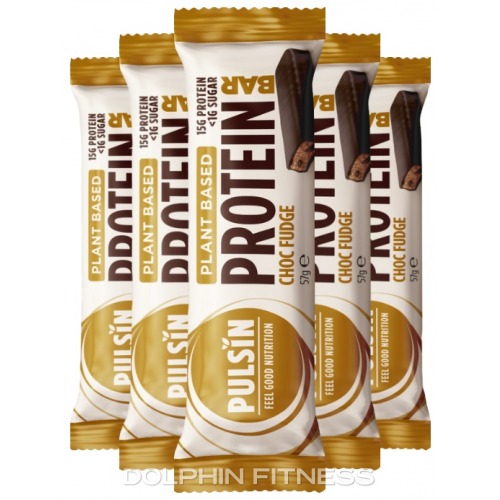 Pulsin Choc Fudge Plant Based Protein Bar 12 x 57g