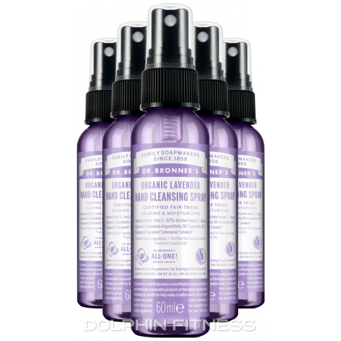 Dr. Bronner's Organic Lavender Hand Hygiene Spray 12 x 60 ml