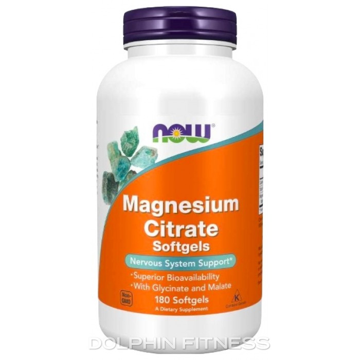 NOW Magnesium Citrate 180 Softgels
