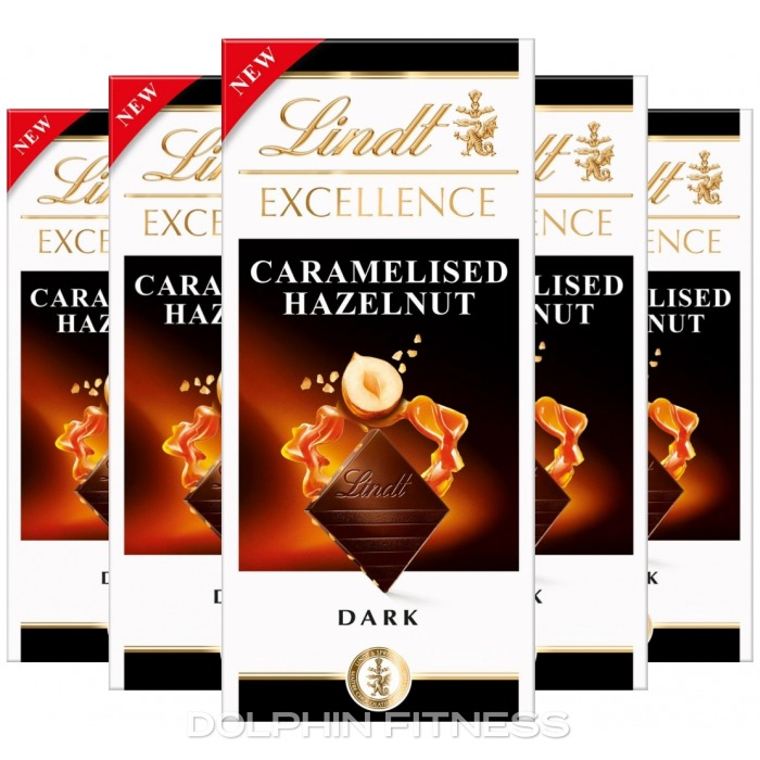 Lindt Excellence Dark Caramelised Hazelnut Chocolate 20 X 100g 1402
