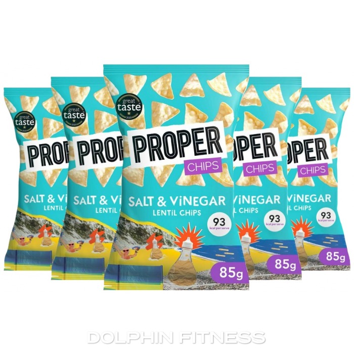 Proper Properchips Salt & Vinegar Lentil Chips 8 x 85g