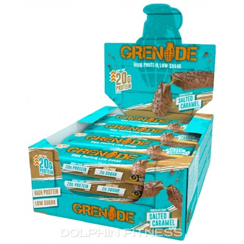 Grenade High Protein Bar (12 Bars) Chocolate Chip Salted Caramel