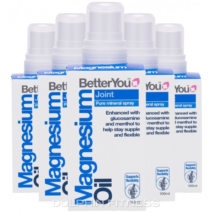 BetterYou Magnesium Oil Joint Pure Mineral Spray 6 x 100 ml