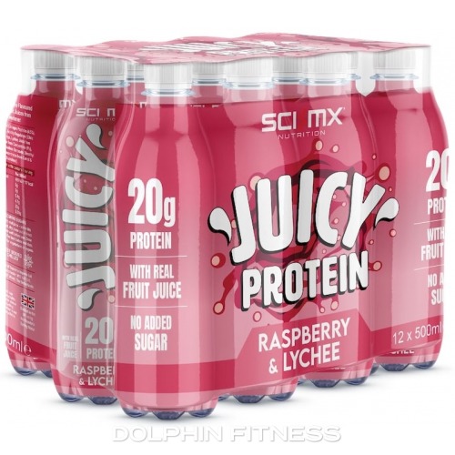 juicy SCI-MX Juicy Protein 20g Bottle 12 Bottles Raspberry Lychee