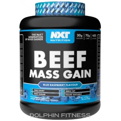 NXT Nutrition Beef Mass Gain 3.15 kg Blue Raspberry